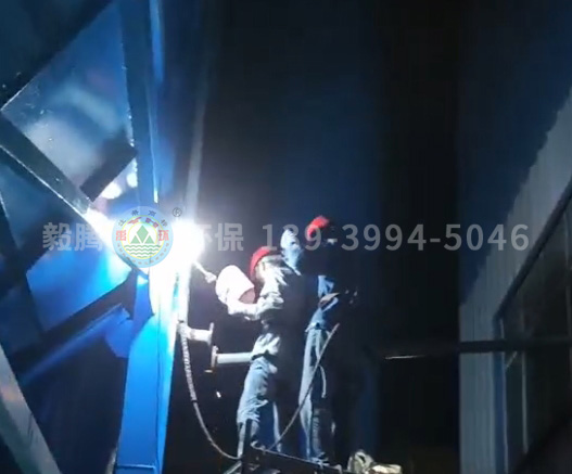 恒康鋁業(yè)中頻爐除塵器 現(xiàn)場加班加點安裝施工，全程監(jiān)護(hù)確保質(zhì)量保障安全
